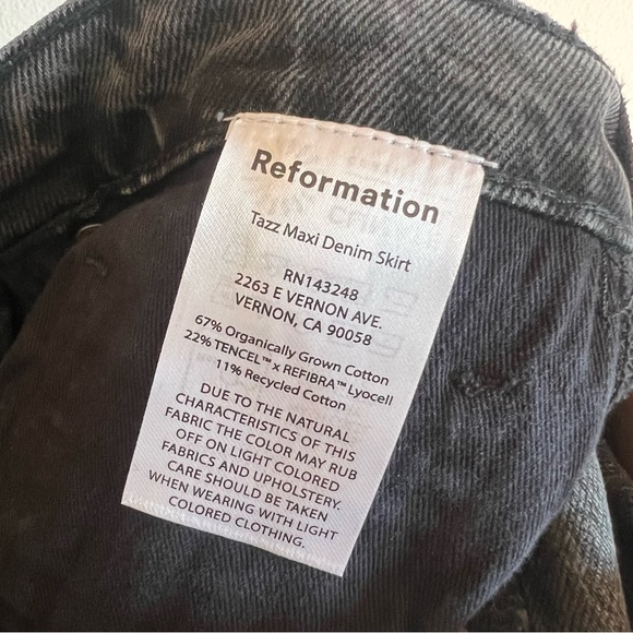 Reformation Tazz Maxi Denim Skirt - Liman - Picture 5 of 6